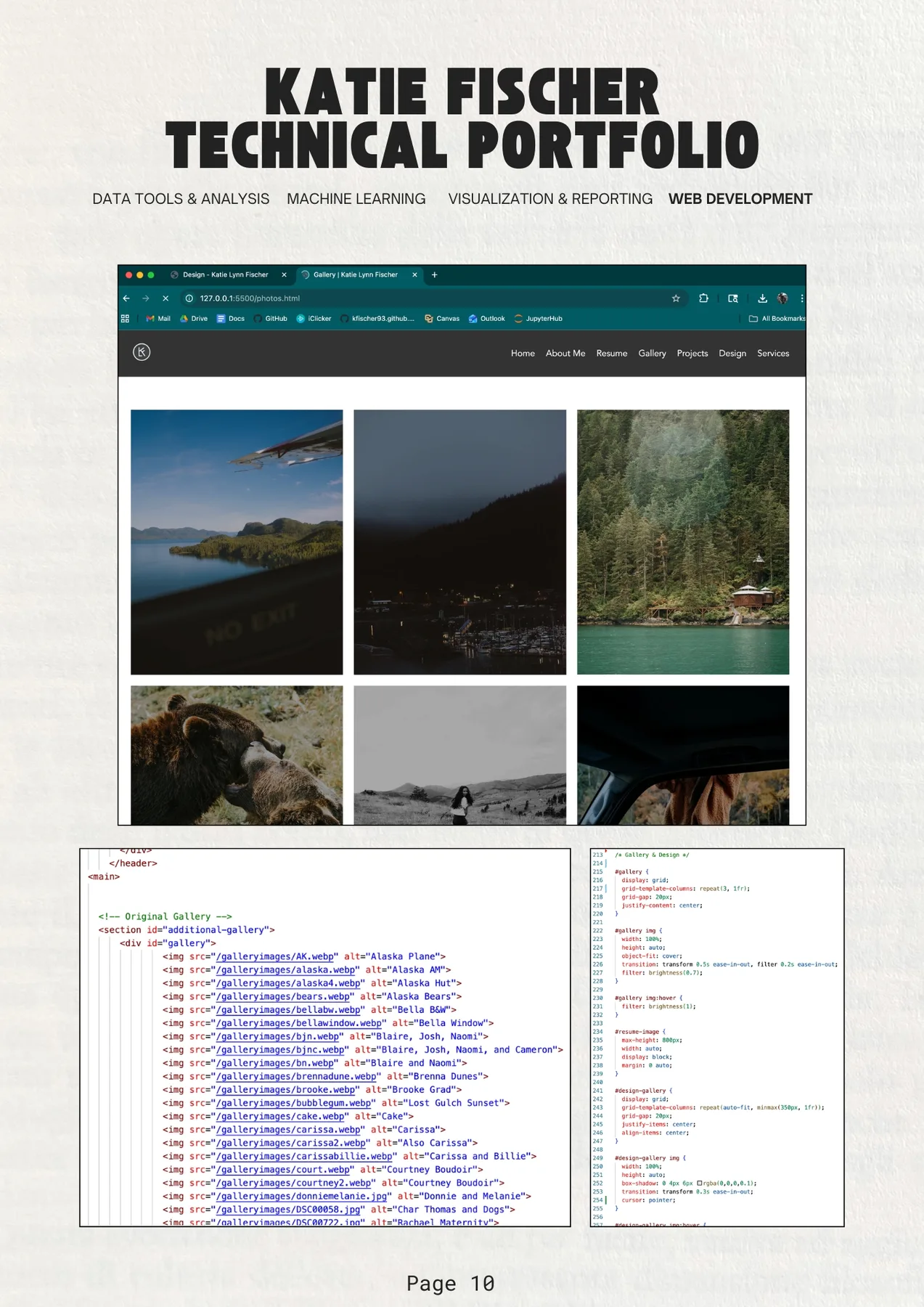 Web Development - Photo Gallery Grid Layout